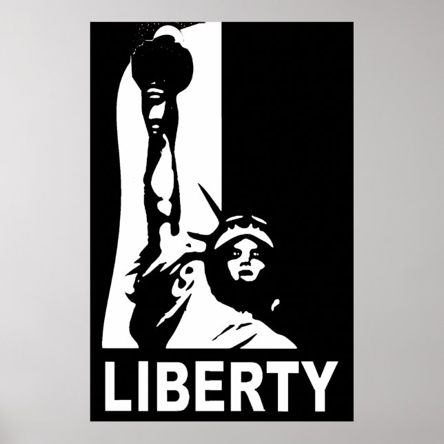 Affiches Liberty Bold & Big, noir & blanc (Devant)