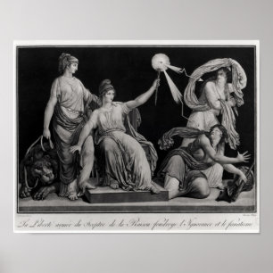Affiches Liberty, striking down Ignorance and Fantacism