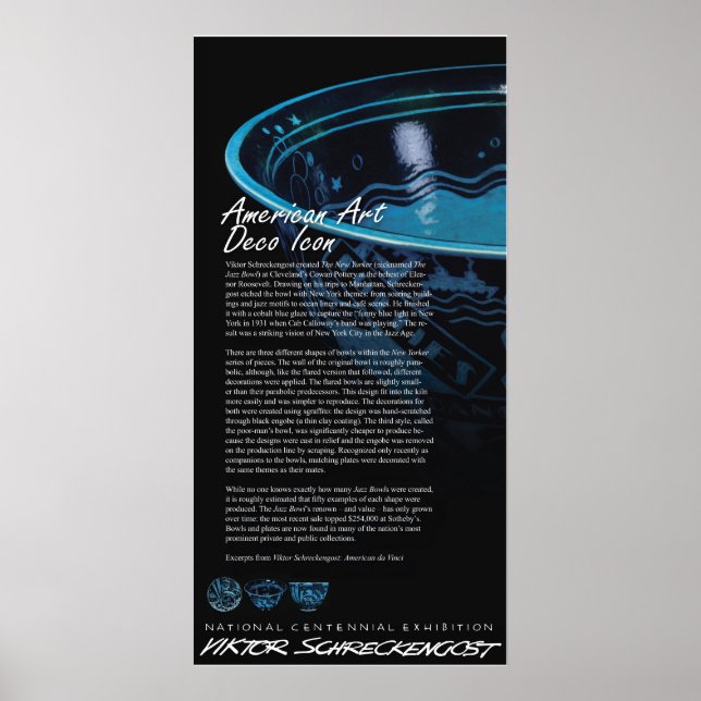 Affiches L'Iconique Bowl de Jazz de Viktor Schreckengost (Devant)