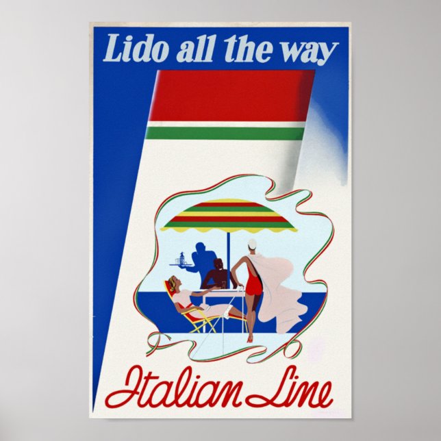 Affiches Lido Tout Le Chemin ~ Ligne Italienne (Devant)