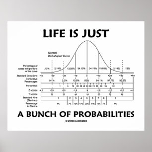 Affiches Life Is Just A Bunch Of Probabilities (Stats Fun)