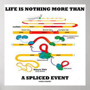 Affiches Life Is Nothing More Than A Spliced Event (RNA)