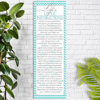Affiches Lifes Little Instructions (aqua)