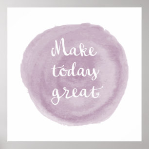 Affiches Light Violet Watercolor Inspirational