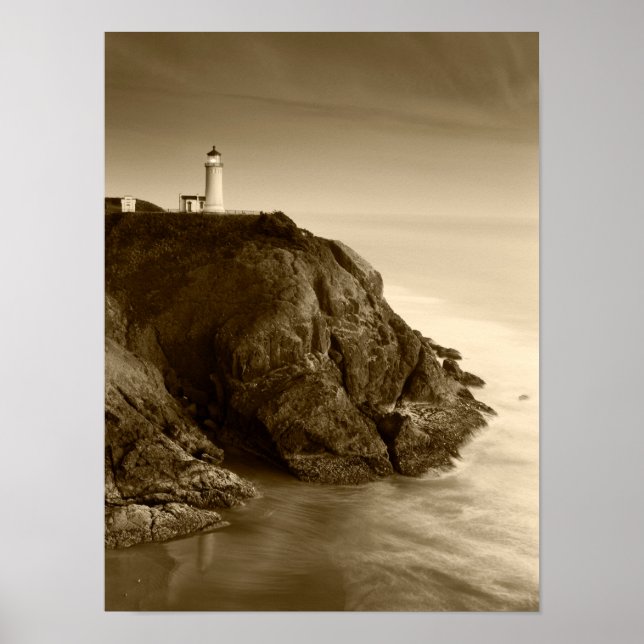 Affiches Lighthouse du Nord | Fort Canby State Park, WA (Devant)
