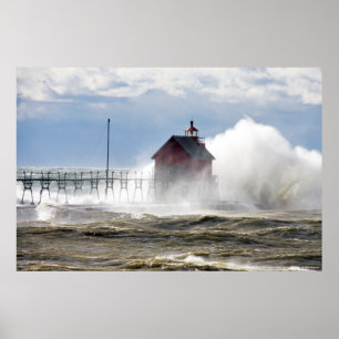 Affiches Lighthouse Meets Waves