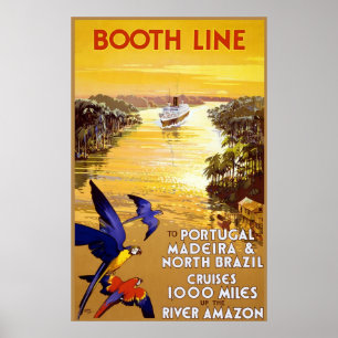 Affiches Ligne de cabine vers le Portugal Madère