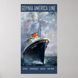 Affiches Ligne de Gdynia Amérique