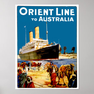 Affiches Ligne de l'Orient vers l'Australie