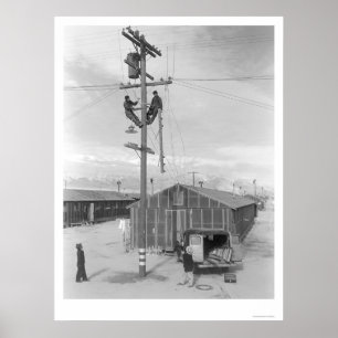 Affiches Ligne équipage au travail dans Manzanar 1943