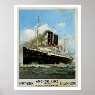 Affiches Ligne ~ New York - Glasgow d'Ancre