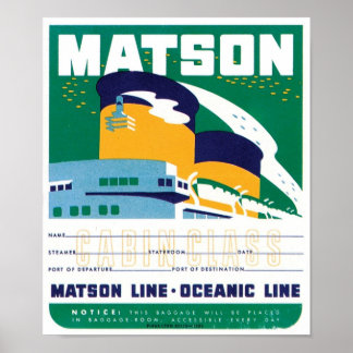 Affiches Ligne océanique Matson