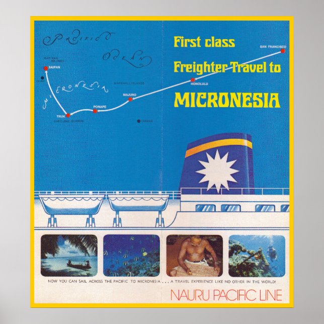 Affiches Ligne Pacifique de Nauru (Devant)