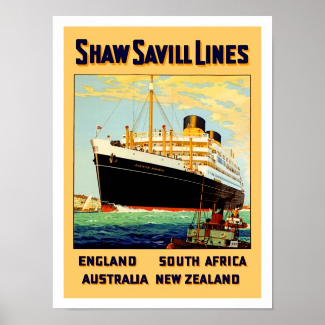 Affiches Ligne Shaw Savill (Devant)