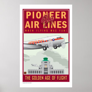 Affiches Lignes aériennes Pioneer