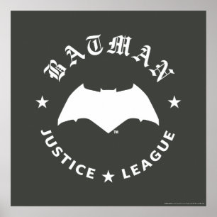 Affiches Ligue de Justice   Batman Retro Bat Emblem