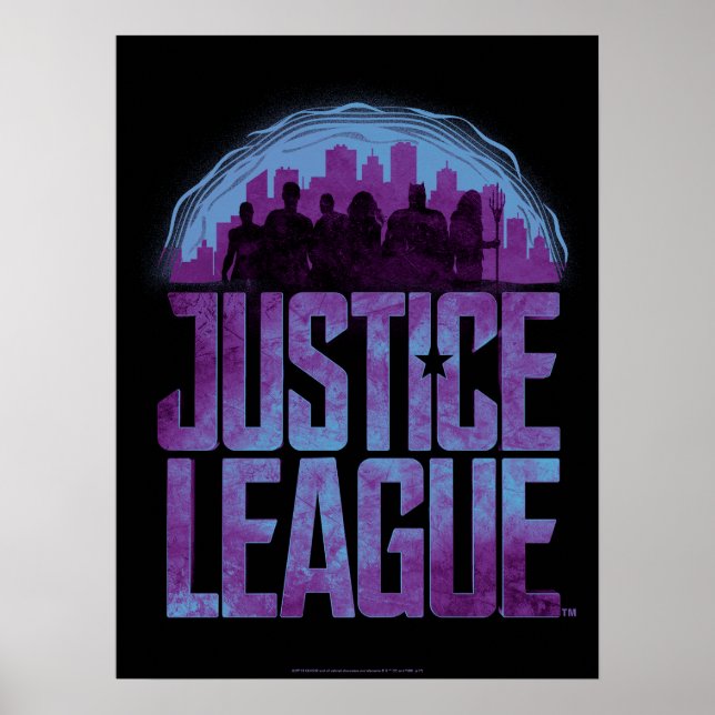 Affiches Ligue de Justice | Justice League City Silhouette (Devant)