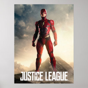Affiches Ligue de Justice   Le Flash Sur Le Champ De Batail