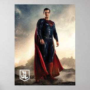 Affiches Ligue de Justice Superman Sur Le Champ De Batail