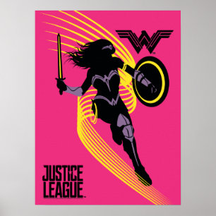 Affiches Ligue de Justice   Wonder Woman Icon Silhouette