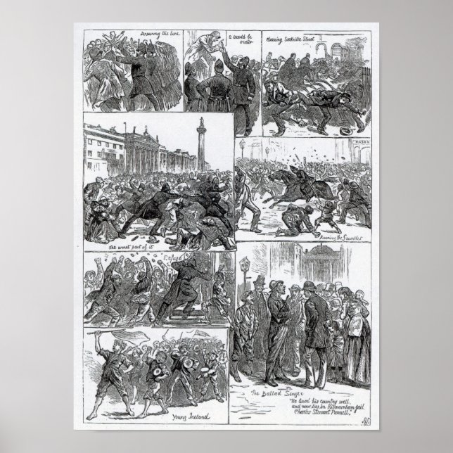 Affiches Ligue foncière irlandaise Agitation (Devant)