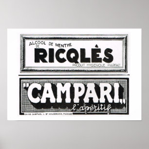 Affiches L'Iiustration 1931, Ricqles, Campari