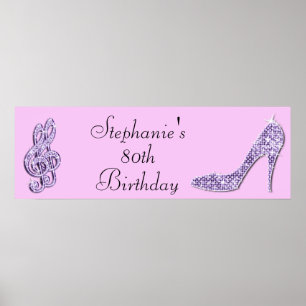 Affiches Lilac Music Note et Stiletto 80e anniversaire