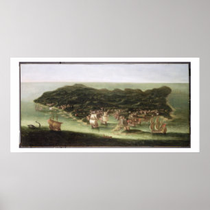 Affiches L'île de la Barbade, vers 1694 (huile sur toile)