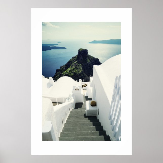 Affiches L'île de Santorin, Grèce (Devant)