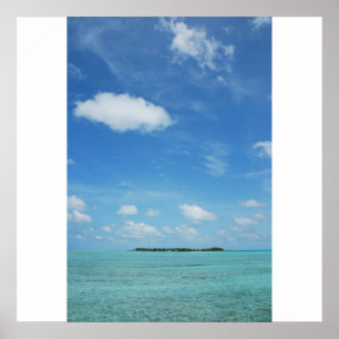 Affiches L'île des Maldives avec eau magnifique/paysage nua