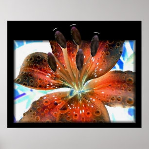 Affiches Lilie Abstraite 3D
