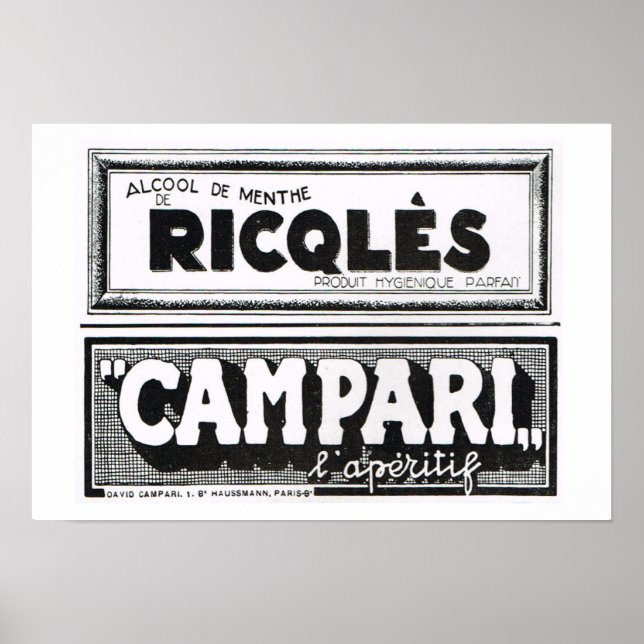 Affiches L'illustration 1931, Ricqles, Campari (Devant)