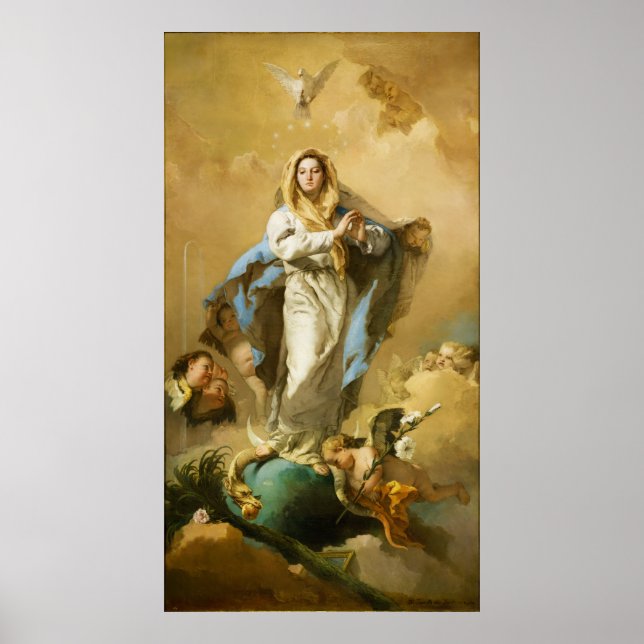 Affiches L'Immaculée Conception par Giovanni B. Tiepolo (Devant)