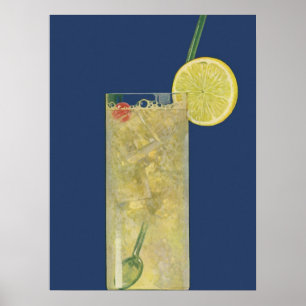 Affiches Limonade ou soda aux fruits vintage, boissons