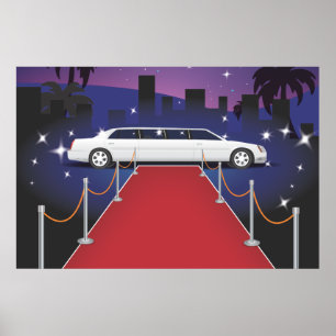 Affiches Limousine de célébrité sur tapis rouge