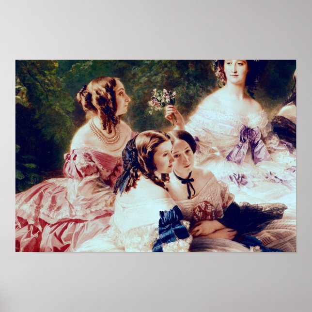 Affiches L'impératrice Eugénie et ses dames en attente (Devant)