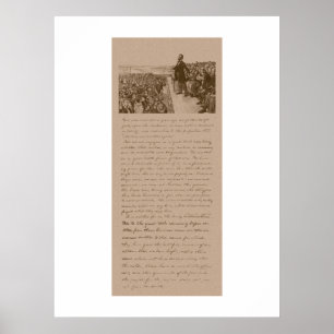Affiches Lincoln and The Gettysburg Address