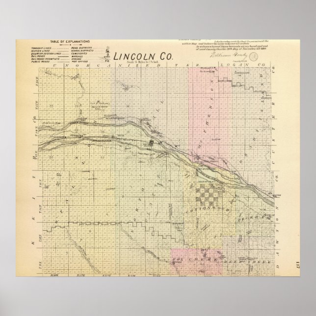 Affiches Lincoln County, Nebraska (Devant)