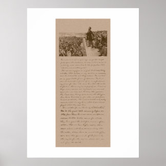 Affiches Lincoln et The Gettysburg Adresse