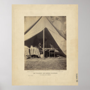 Affiches Lincoln & Gen McClellan sur le champ de bataille A