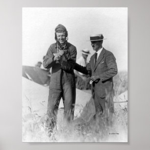 Affiches Lindbergh et Wright - Avion en panne