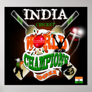 Affiches L'Inde 2011 champions de coupe du monde du cricket