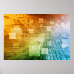 Affiches L'informatique en tant qu'art Arrière - plan Abstr