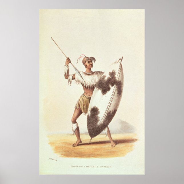 Affiches Lingap, un guerrier du Matabili (Devant)