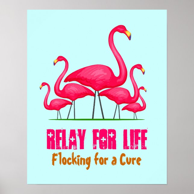 Affiches Lingo Flamant rose rose (Devant)