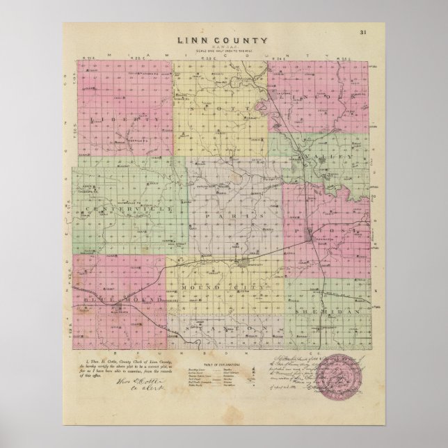 Affiches Linn County, Kansas (Devant)