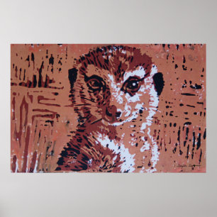 Affiches Linocut de fleur - copie d'art