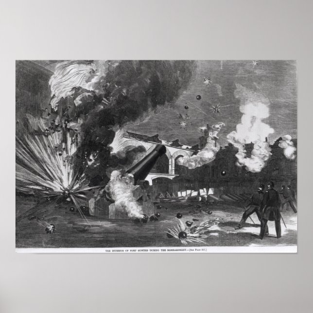 Affiches L'intérieur du fort Sumter pendant (Devant)