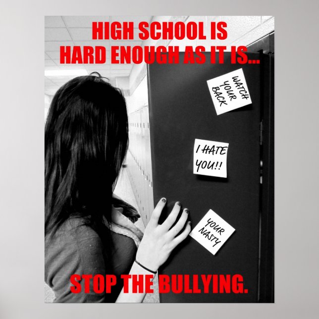 Affiches L'intimidation à l'école secondaire (propre) (Devant)