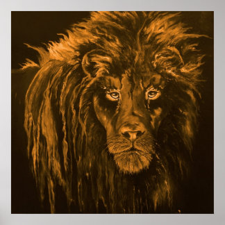 Affiches Lion à Sepia